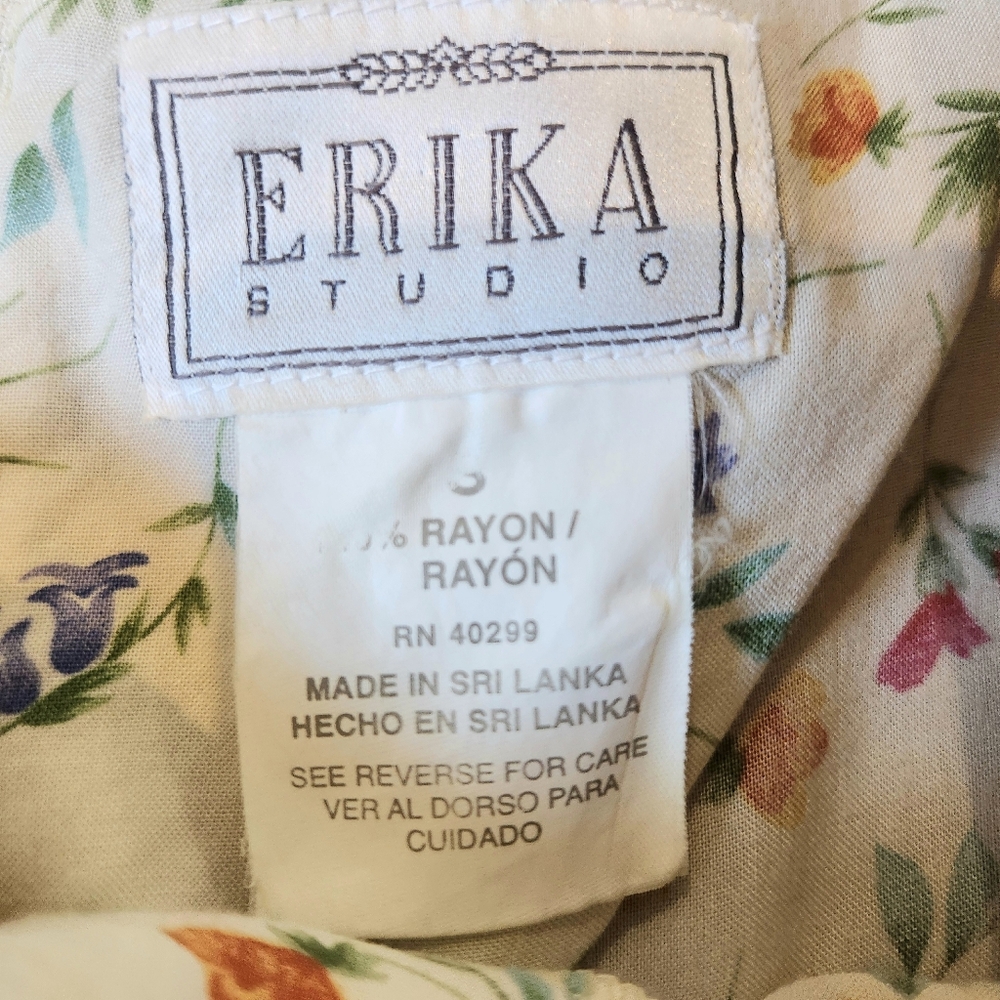 Floral Cream Maxi Dress with Side Ties - Picture 9 of 14